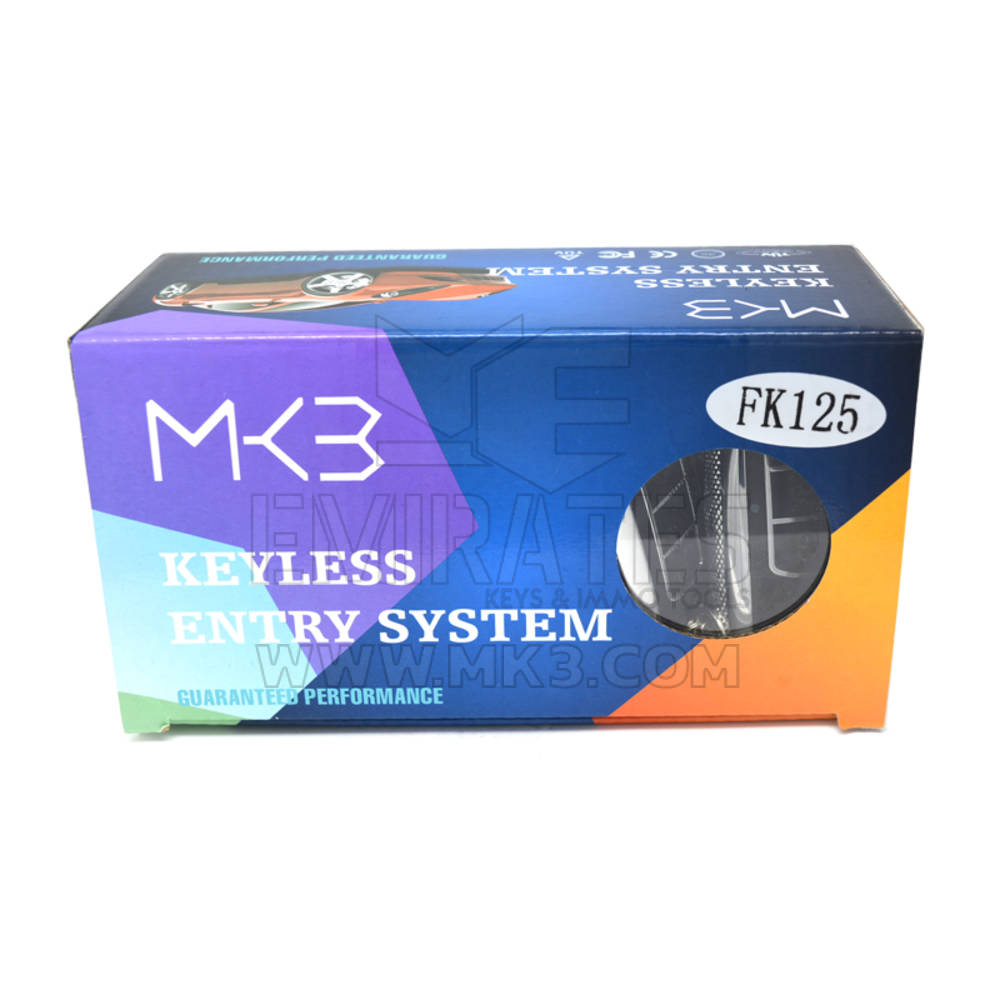 Sistema de entrada sin llave Bently Chrome Flip de 3 botones, modelo FK125 - MK18958 - f-4