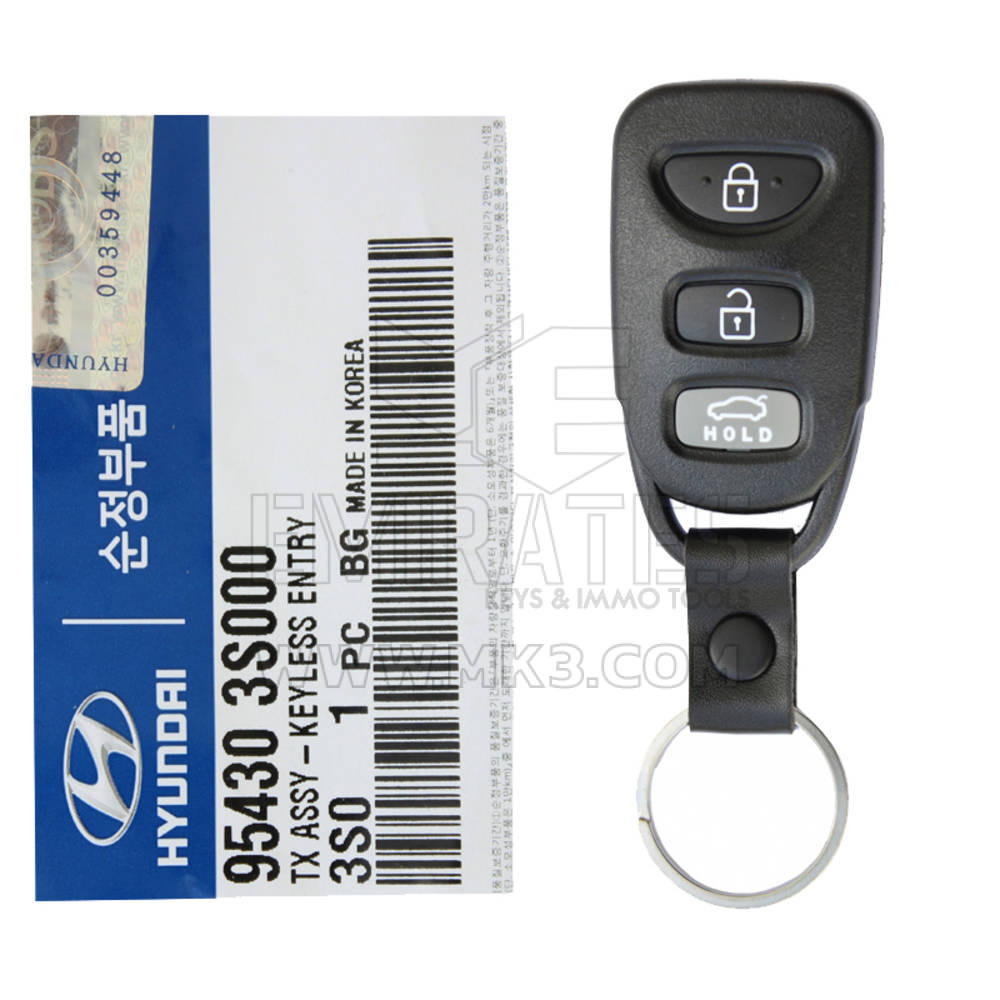 Come nuovo senza scatola Hyundai Sonata 2011-2013 Chiave telecomando originale/OEM 3+1 pulsanti 433 MHz 95430-3S000 954303S000 / FCCID: OKA-NO29 | Emirates Keys