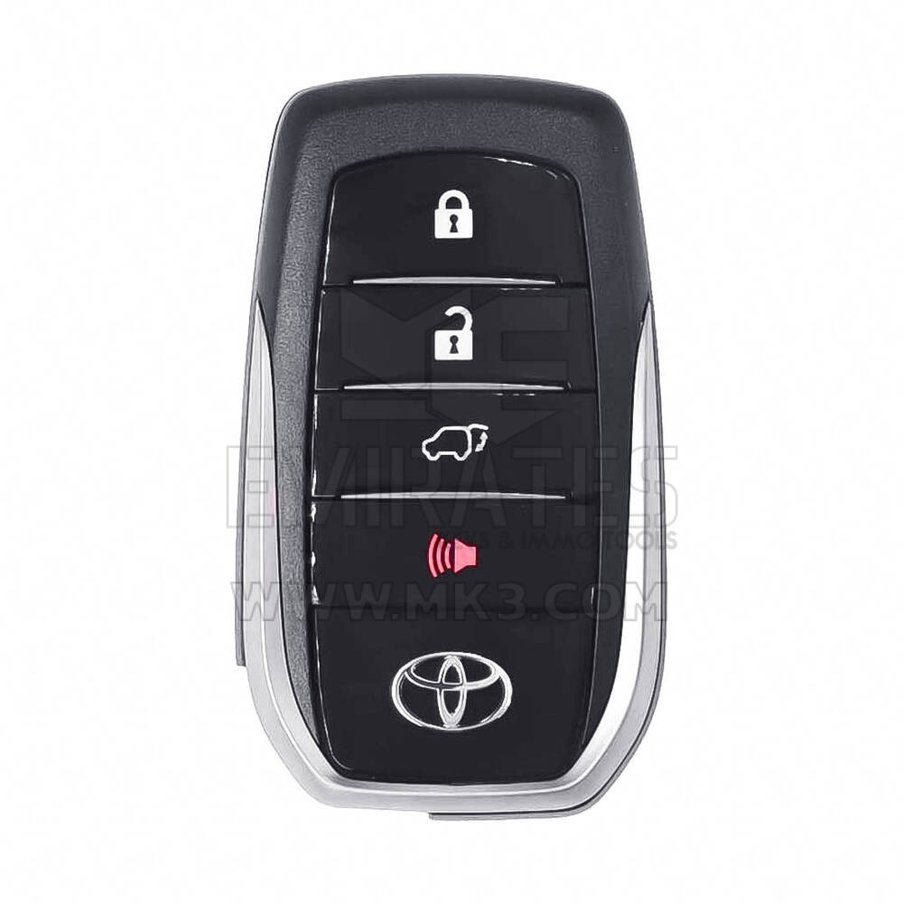 Chave remota inteligente original Toyota Fortuner 2016-2022 com 4 botões e 433MHz (código: 89904-0K091)