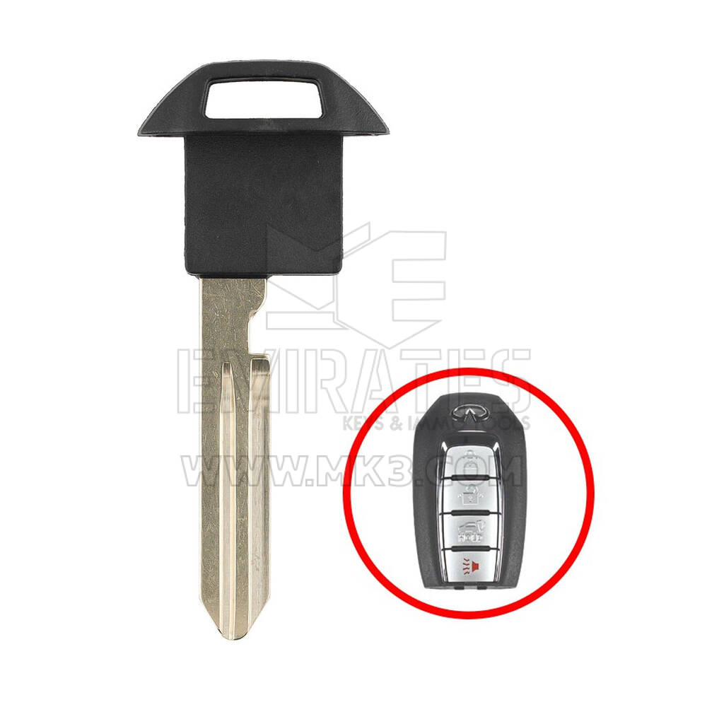 Lâmina de chave remota inteligente de emergência Infiniti 2019