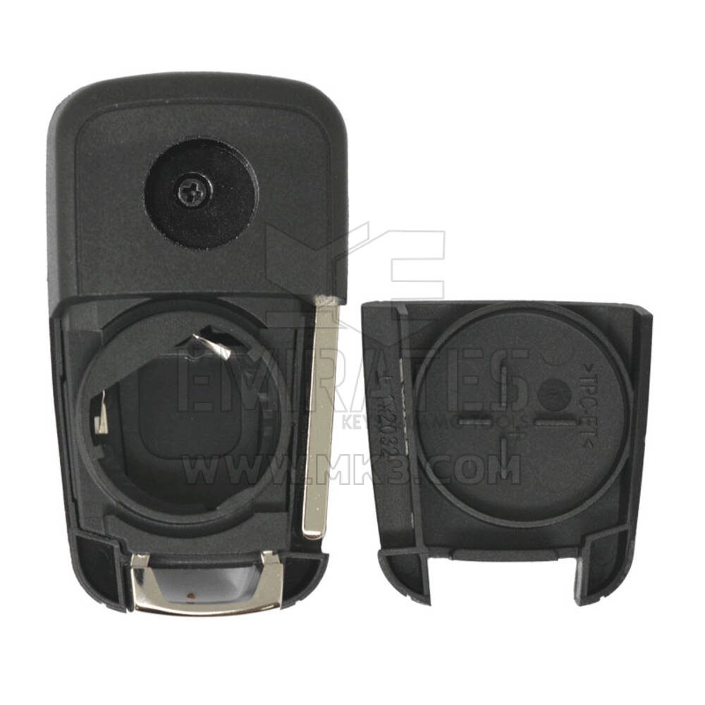 Novo aftermarket Opel Chevrolet Flip Remote Key Shell 2 botões - Emirates Keys Remote case, tampa da chave remota do carro, substituição de conchas de chaveiro a preços baixos.