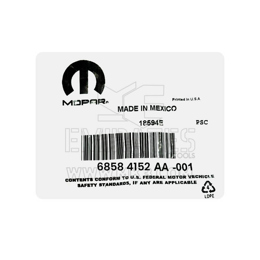 New Dodge RAM 2019-2024 Genuine / OEM Smart Remote Key 4 Buttons 433MHz OEM Part Number: 68584152AA, Old OEM Part Number: 68291688AB, 68291688AC, 68291688AD, 68291688AE, 68442906AB, 68575601AA | Emirates Keys