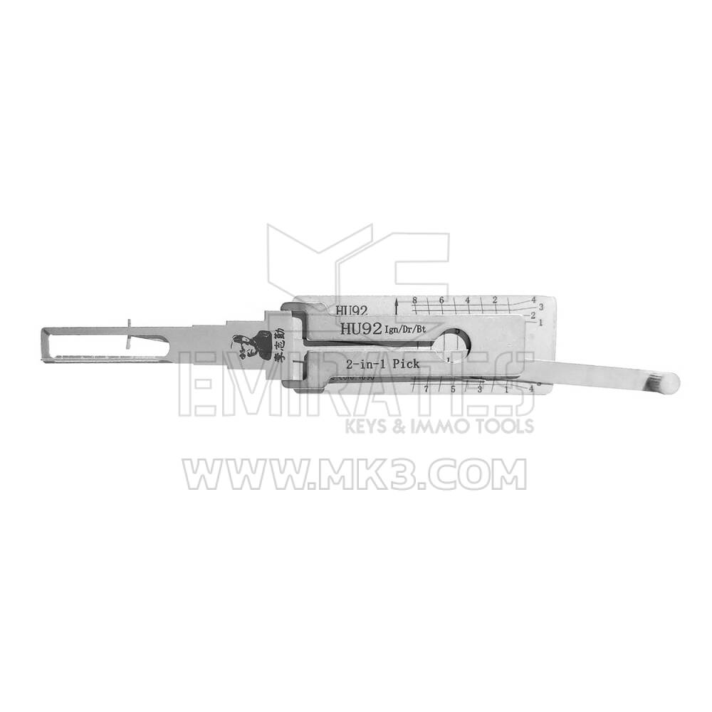أداة فك التشفير الأصلية Lishi 2-in-1 HU92 + SL-AG