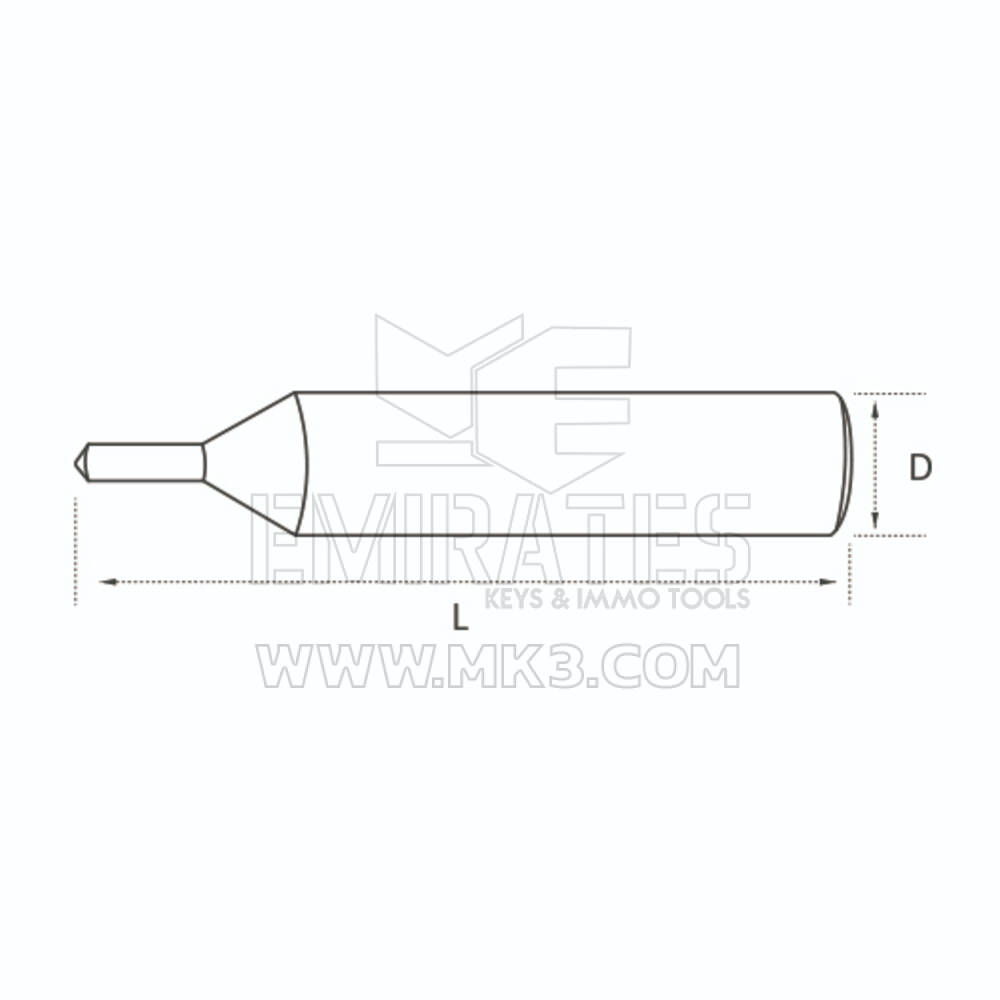 High Quality Best Price Tracer Point 01T Carbide φ0.94x90°xD4x6.5x21L Para Futura , Acessórios ,Fertador, Peças COMPRE AGORA | Chaves dos Emirados