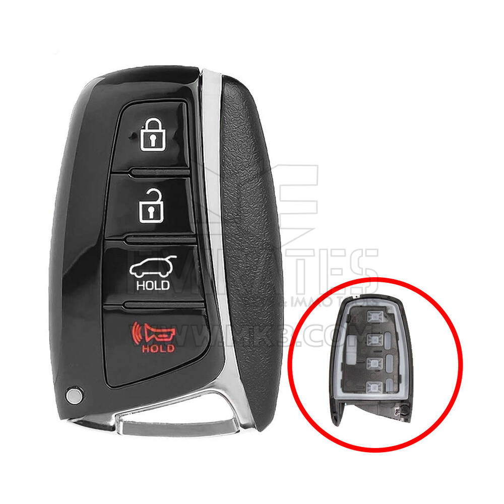 Hyundai Santa Fe 2013 Smart Remote Key Shell 3+1 Bouton SUV Coffre