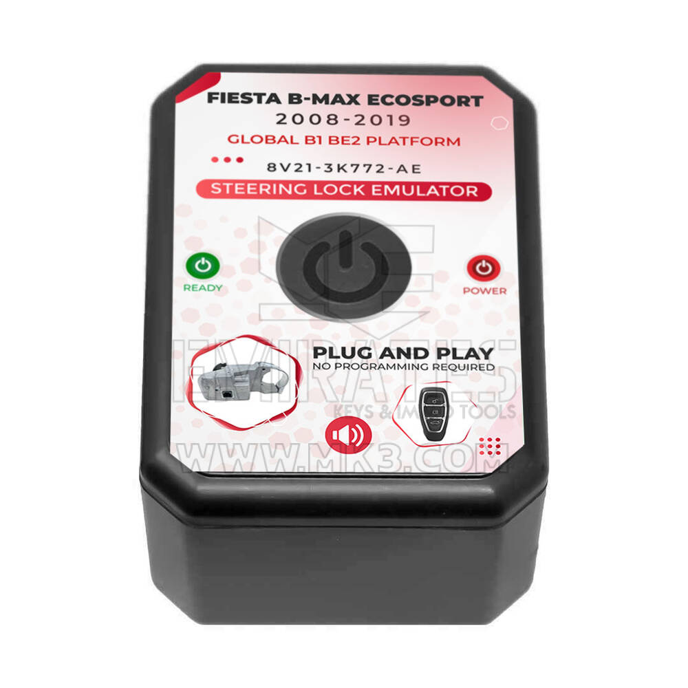 New Ford Fistea B-MAX EcoSport 2008-2019 Globel B1 BE2 Platform Steering Lock Emulator Simulator With Lock Sound No Programming Required  | Emirates Keys