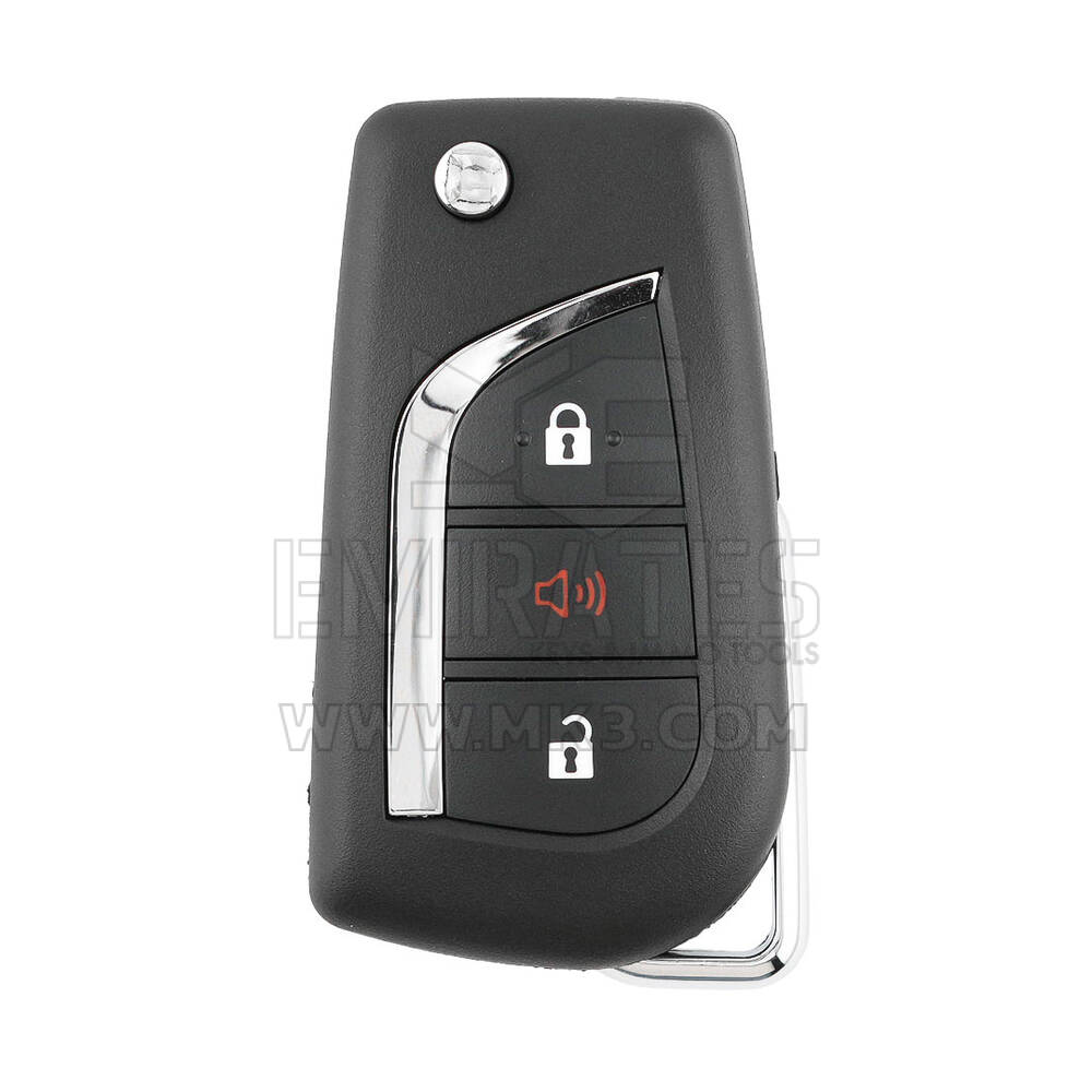 Coque de clé télécommande rabattable Toyota 2019, 2 + 1 boutons, lame Toy48