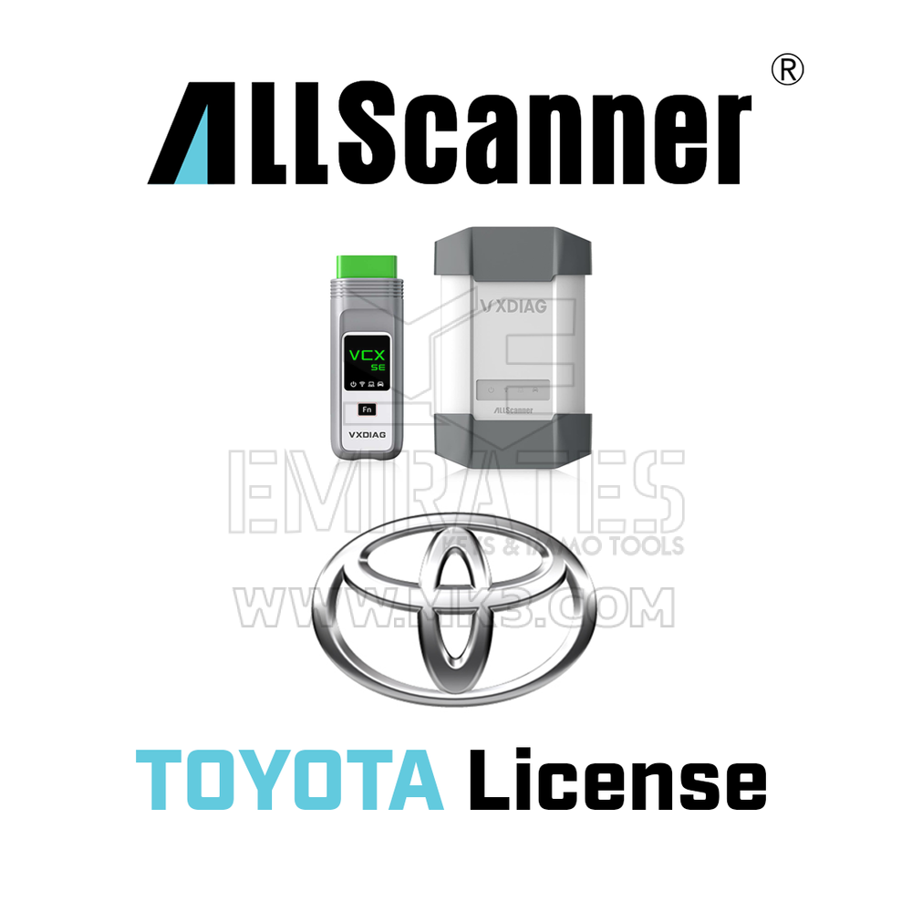 Todas as licenças Toyota do scanner para ferramenta de diagnóstico VCX-DoIP/VCX SE