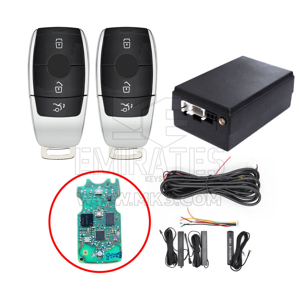 El kit de entrada sin llave para automóviles Mercedes FBS4 funciona con el botón de arranque OEM de fábrica (Agregar clave) ESW309C-BE2