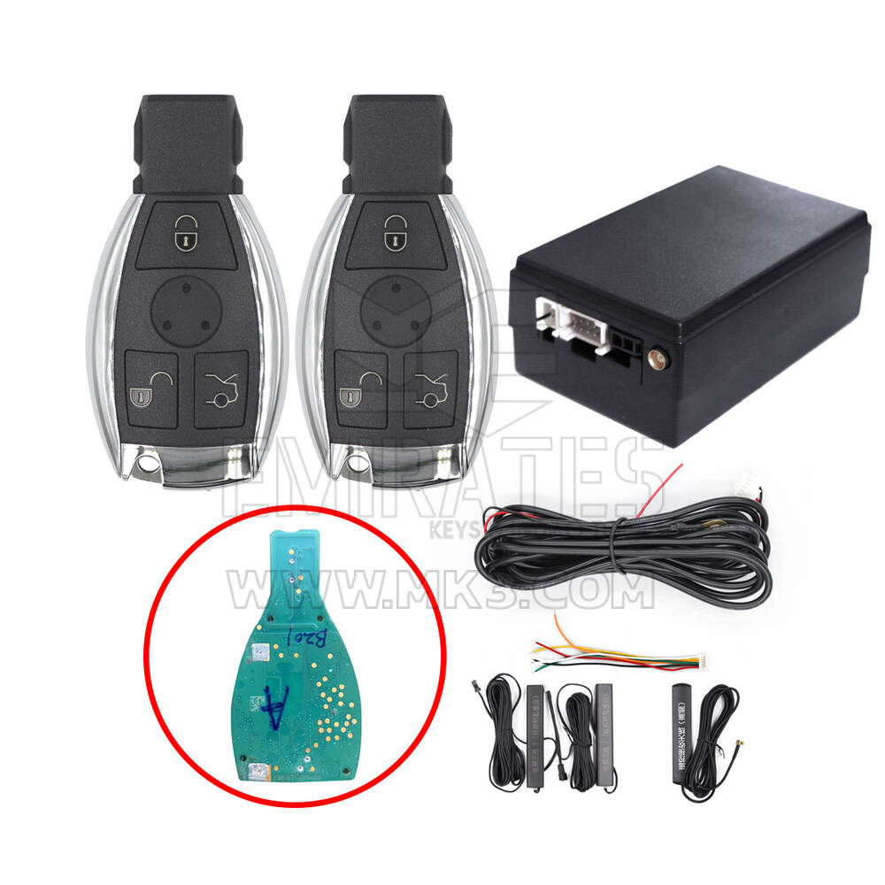 El kit de entrada sin llave para automóviles Mercedes FBS4 funciona con el botón de arranque OEM de fábrica (Agregar clave) ESW309C-BE