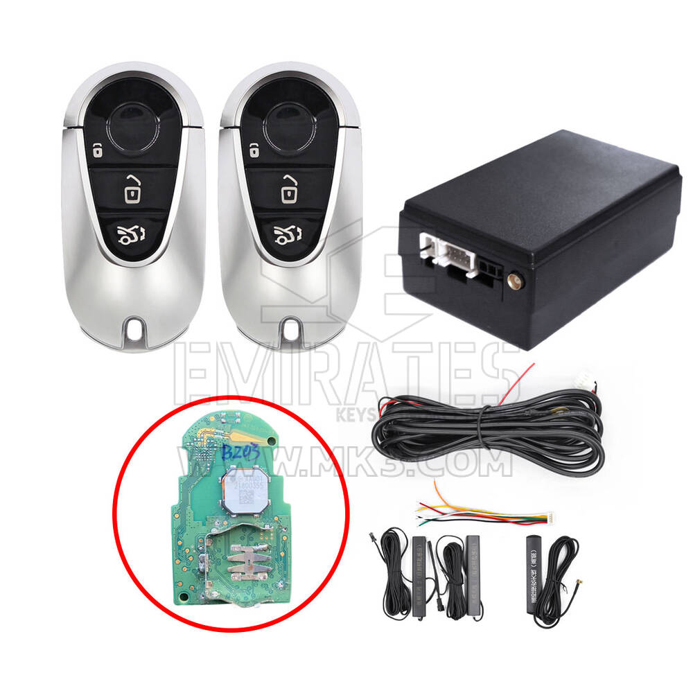 El kit de entrada sin llave para automóviles Mercedes FBS4 funciona con el botón de arranque OEM de fábrica (Agregar clave) ESW309C-BE3