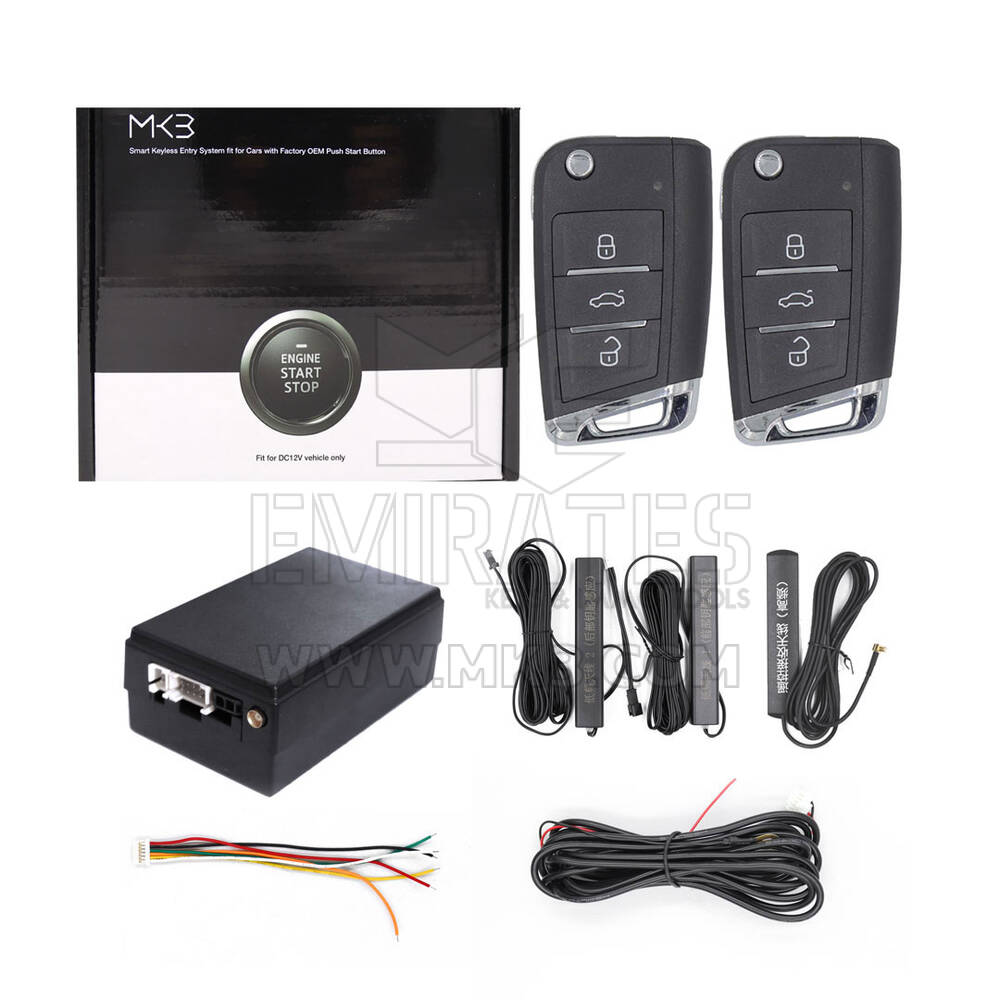 El kit de entrada sin llave para automóviles Volkswagen funciona con el botón de arranque OEM de fábrica (Agregar llave) ESW309C-VG