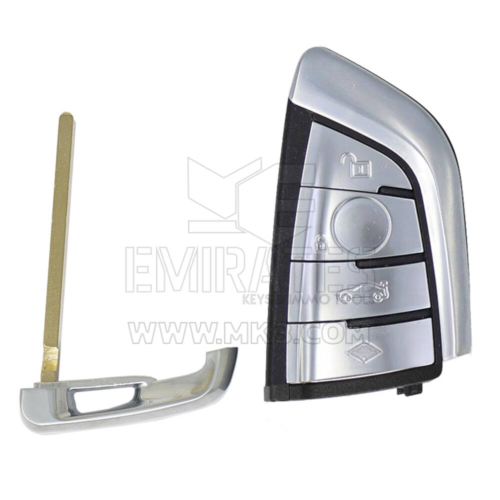 Novo controle remoto inteligente BMW FEM com 4 botões, 433,92 MHz, número de peça original: 9312525-04 / 9312533-03 / 9312540-03 / 9312544-04 - ID FCC: YG0HUF5767 - Controles remotos MK3 | Chaves Emirates