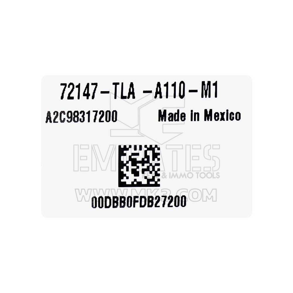 Chave remota inteligente original Honda Pilot / Passport 2021 usada 5 botões 433 MHz (Driver 1) Número de peça OEM: 72147-TG7-AA1 | Chaves dos Emirados