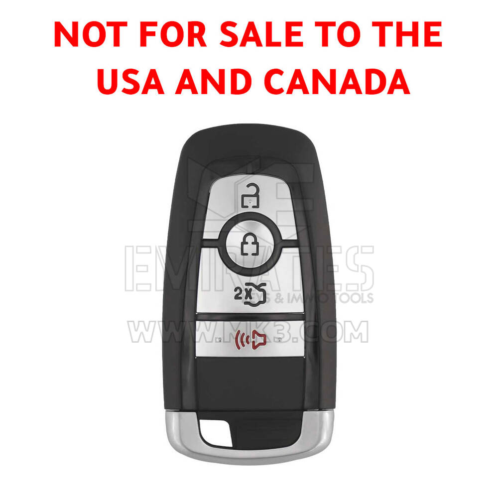 Универсальный умный дистанционный ключ Autel IKEYFD004AH, 4 кнопки, 868/915 МГц для Ford