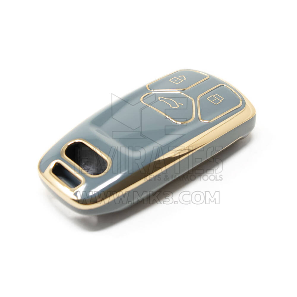 Nuova cover aftermarket Nano di alta qualità per Audi TT A4 A5 Q7 SQ7 Chiave remota 3 pulsanti Colore grigio Audi-B11J | Chiavi degli Emirati