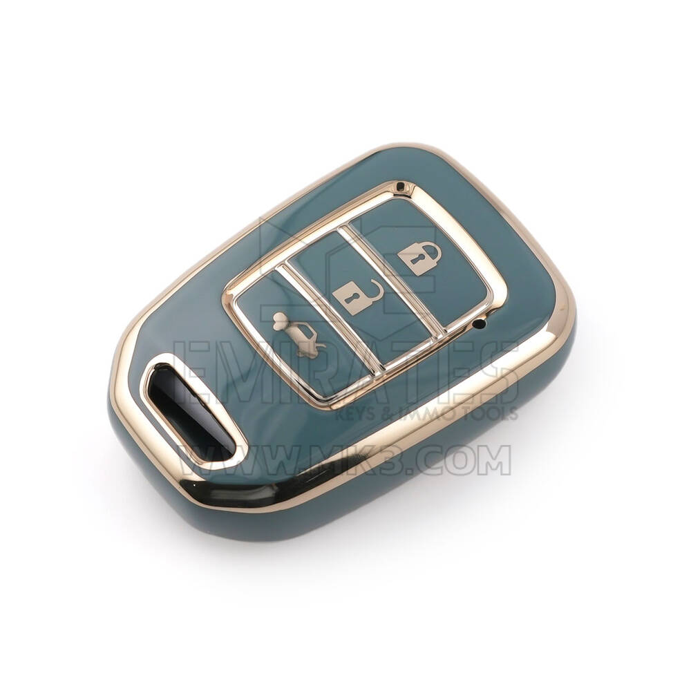 Couverture Nano de haute qualité pour clé télécommande Honda, 3 boutons, couleur grise, HD-D11J3 | Clés des Émirats
