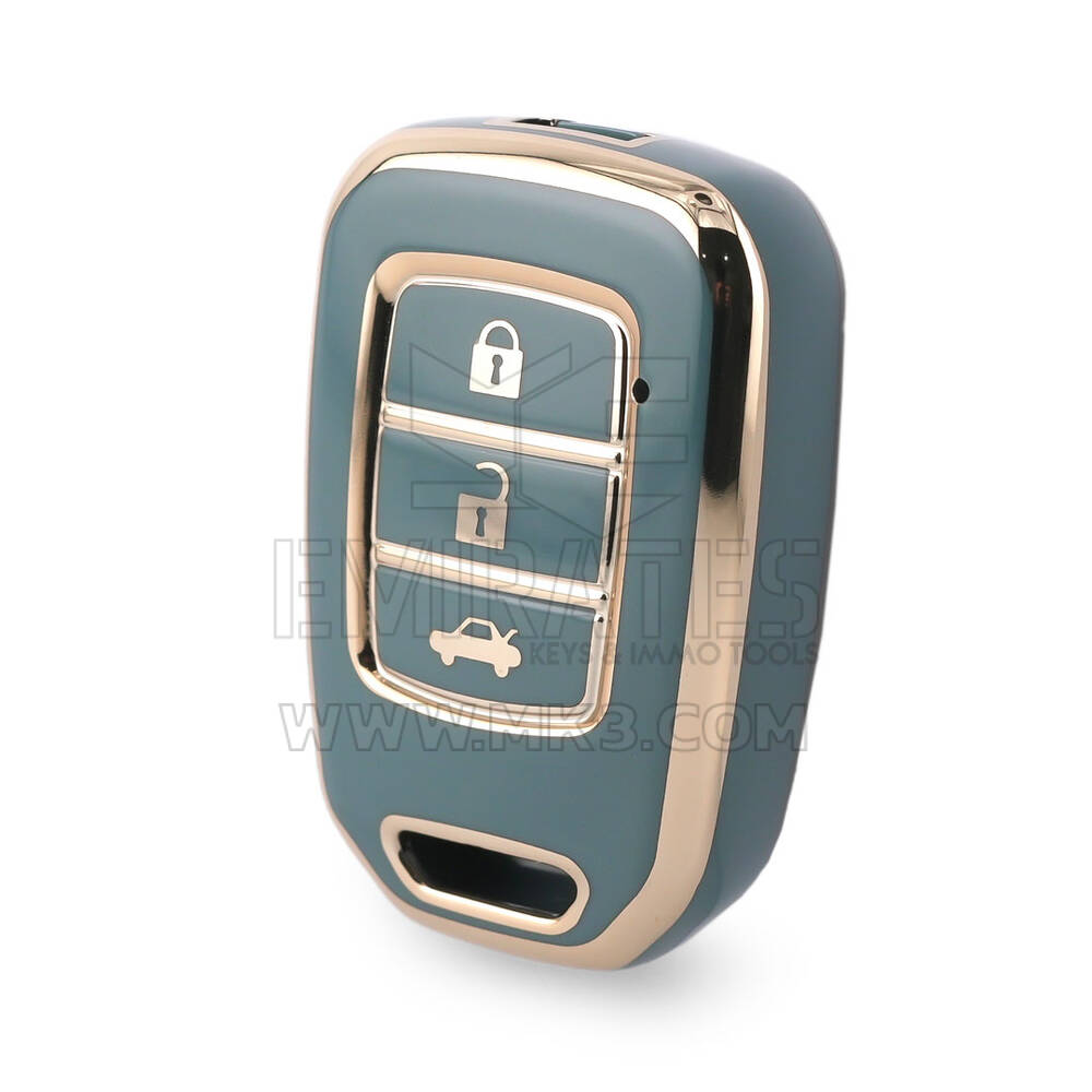 Nano – couvercle de haute qualité pour clé télécommande Honda, 3 boutons, couleur grise, HD-D11J3