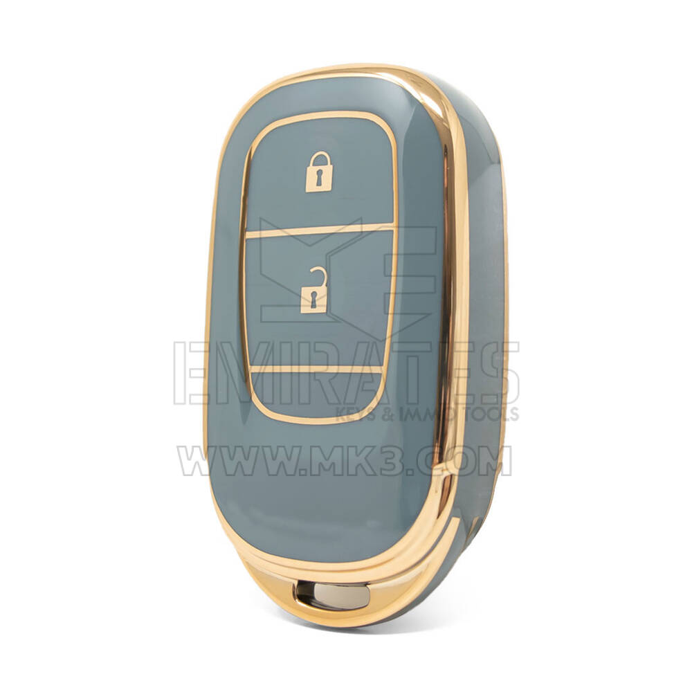 Nano – couvercle de haute qualité pour clé télécommande Honda, 2 boutons, couleur grise, HD-G11J2