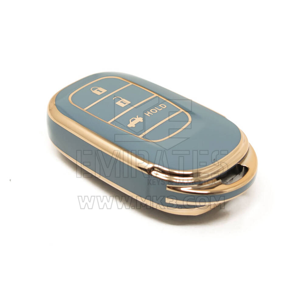 Couverture Nano de haute qualité pour clé télécommande Honda, 3 boutons, couleur grise, HD-G11J3A | MK3