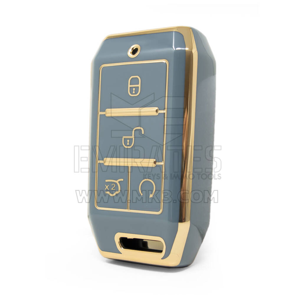 Nano High Quality Cover For BYD Remote Key 4 Buttons Gray Color BYD-C11J