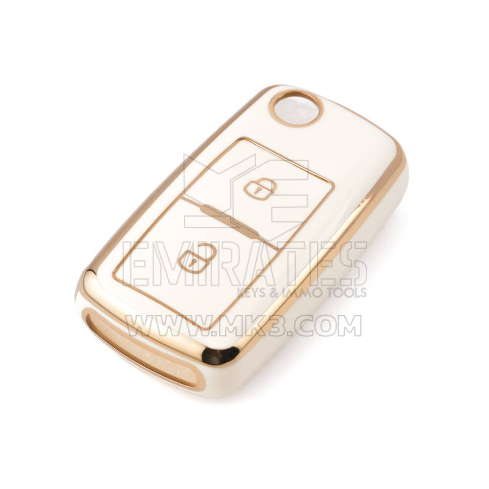 New Aftermarket Nano High Quality Cover For Volkswagen Smart Remote Key 2 Buttons White Color VW-A11J2 | Emirates Keys