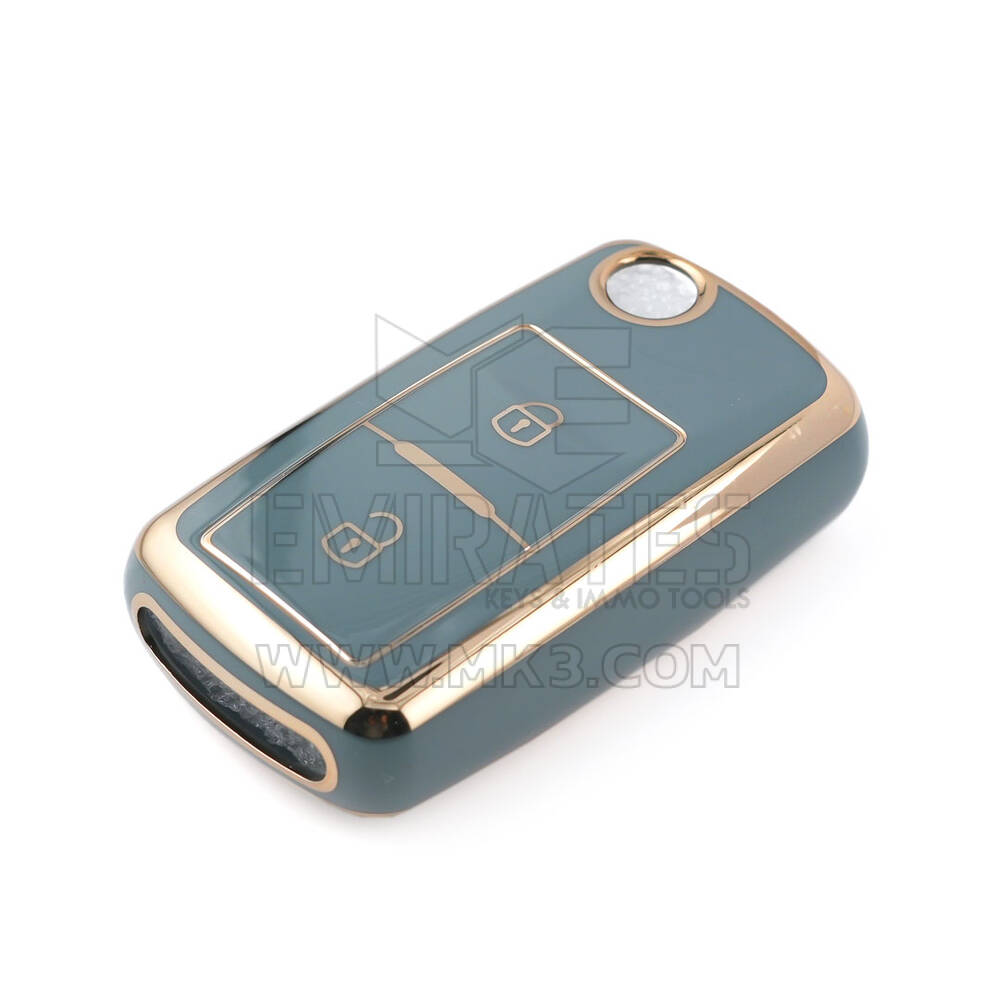 New Aftermarket Nano High Quality Cover For Volkswagen Smart Remote Key 2 Buttons Gray Color VW-A11J2 | Emirates Keys