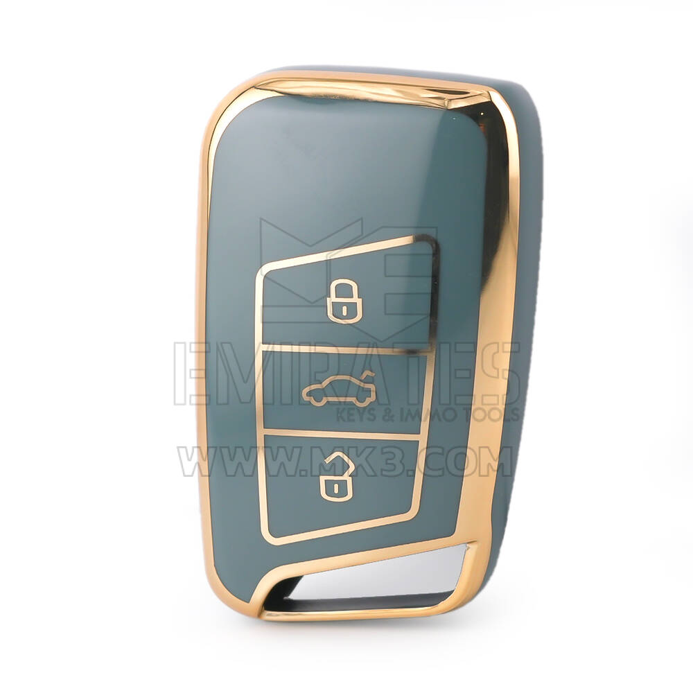 Nano High Quality Cover For Volkswagen Touran Remote Key 3 Buttons Gray Color VW-D11J