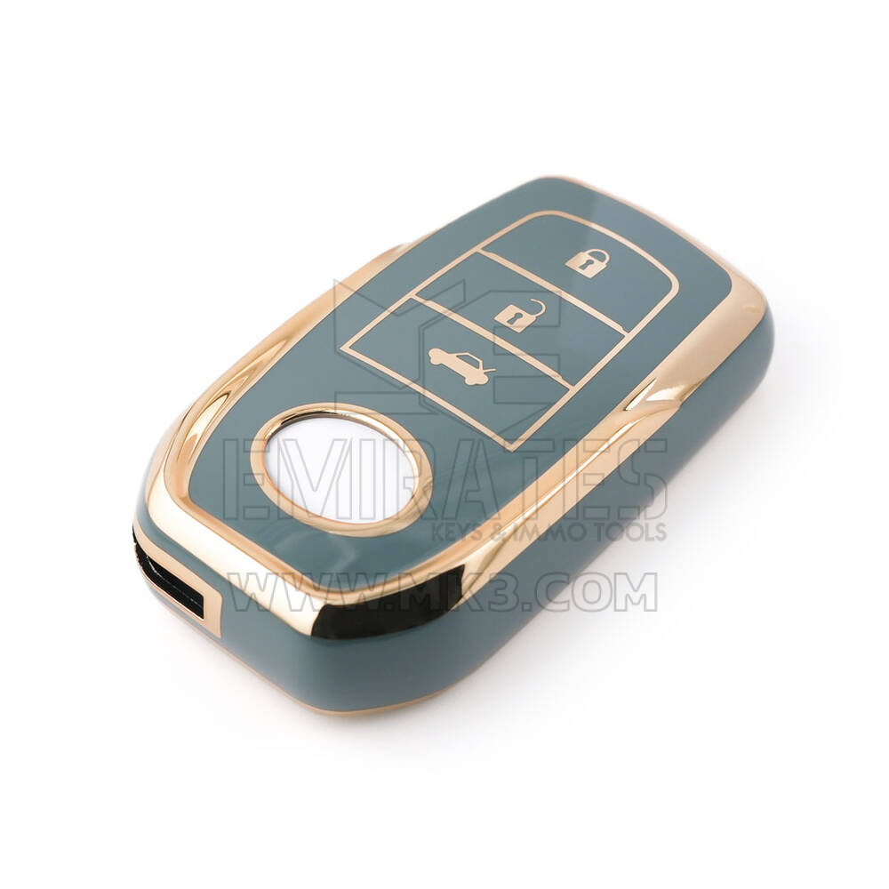 Nova capa nano de reposição de alta qualidade para chave remota Toyota 3 botões cor cinza TYT-A11J3 | Chaves dos Emirados
