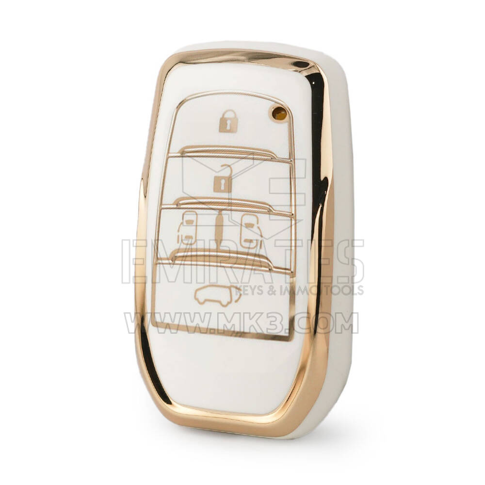 Nano High Quality Cover For Toyota Remote Key 5 Buttons White Color TYT-A11J5H