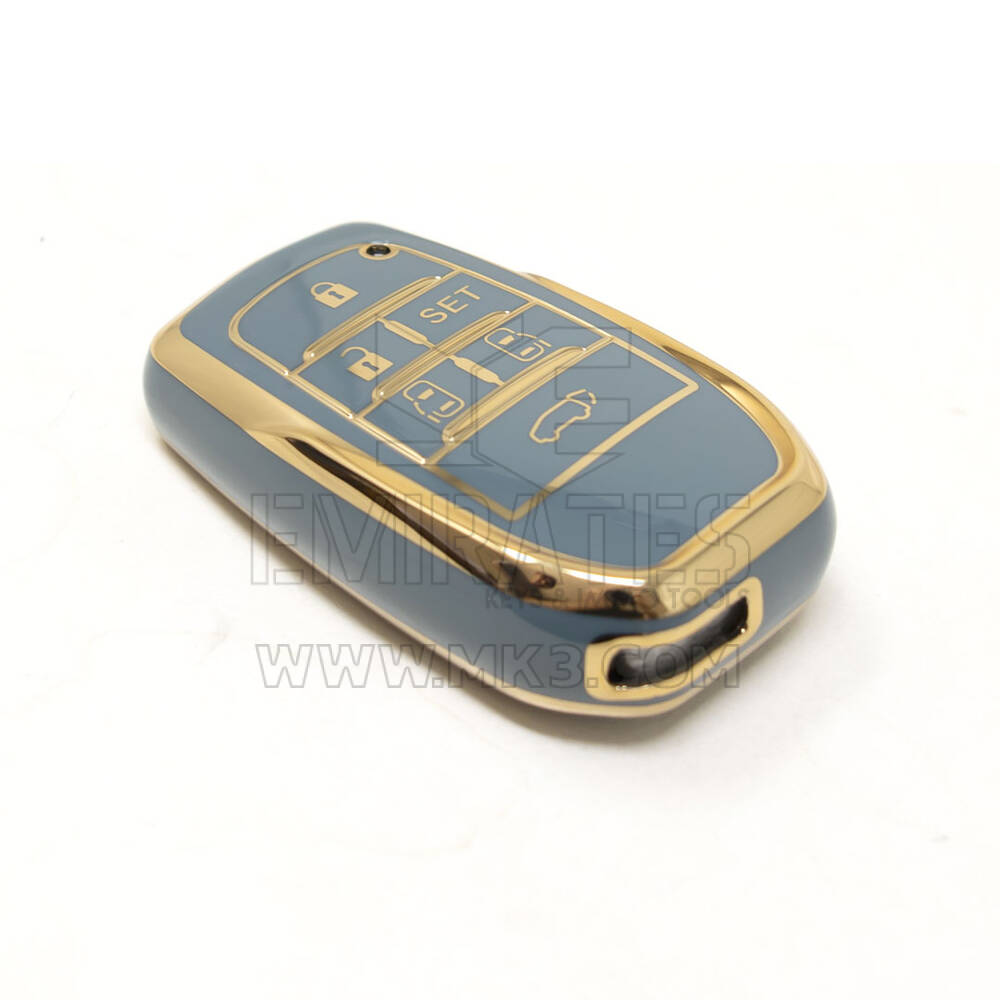 Nova capa nano de reposição de alta qualidade para chave remota Toyota 6 botões cor cinza TYT-A11J6H | Chaves dos Emirados