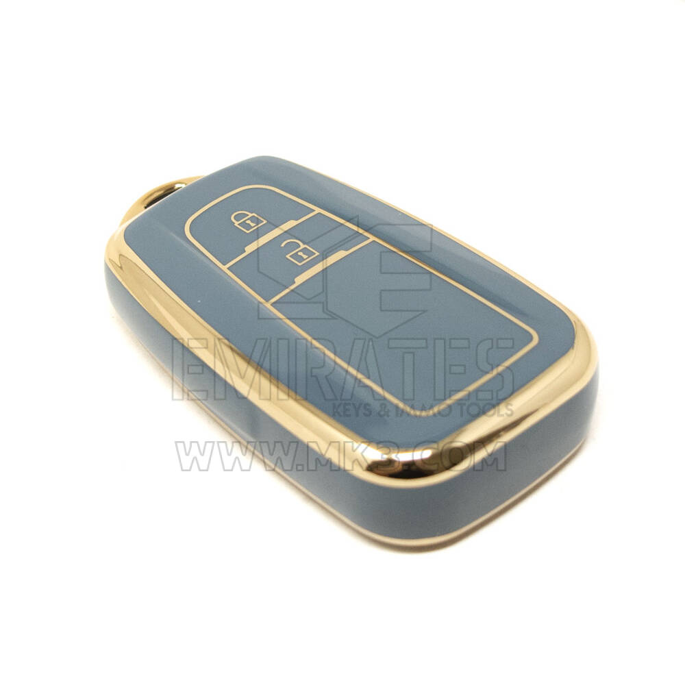 Novo aftermarket nano capa de alta qualidade para toyota prius C-RH prado chave remota 2 botões cor cinza TYT-B11J2 Chaves dos Emirados