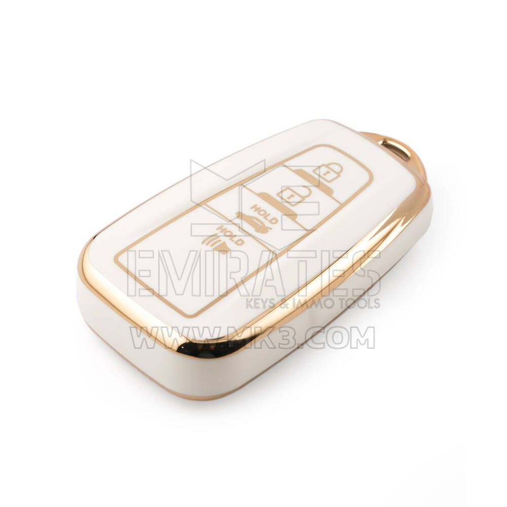 Nova capa nano de reposição de alta qualidade para chave remota Toyota 4 botões cor branca TYT-B11J4 | Chaves dos Emirados