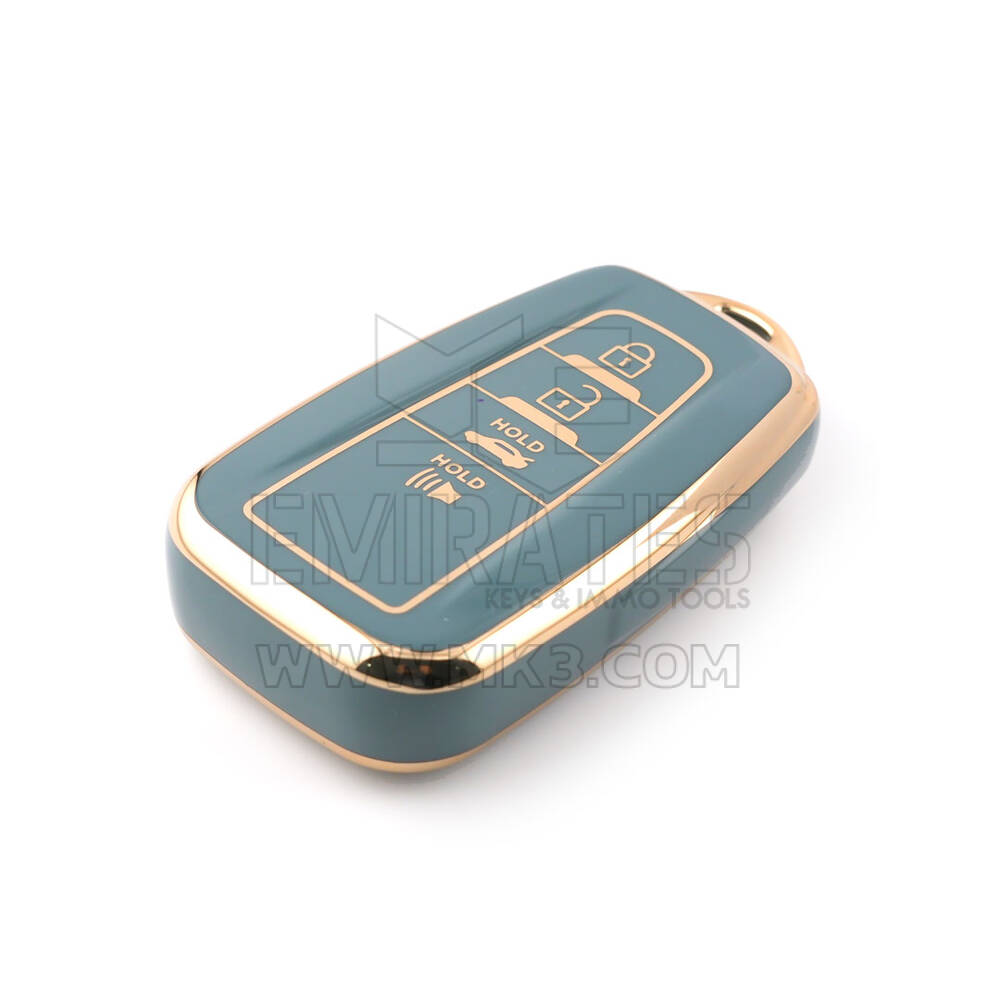 Nova capa nano de reposição de alta qualidade para chave remota Toyota 4 botões cor cinza TYT-B11J4 | Chaves dos Emirados