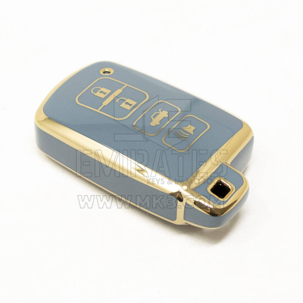 Novo aftermarket nano capa de alta qualidade para toyota camry 2012-2017 chave remota 3+1 botões cor cinza TYT-D11J Chaves dos Emirados