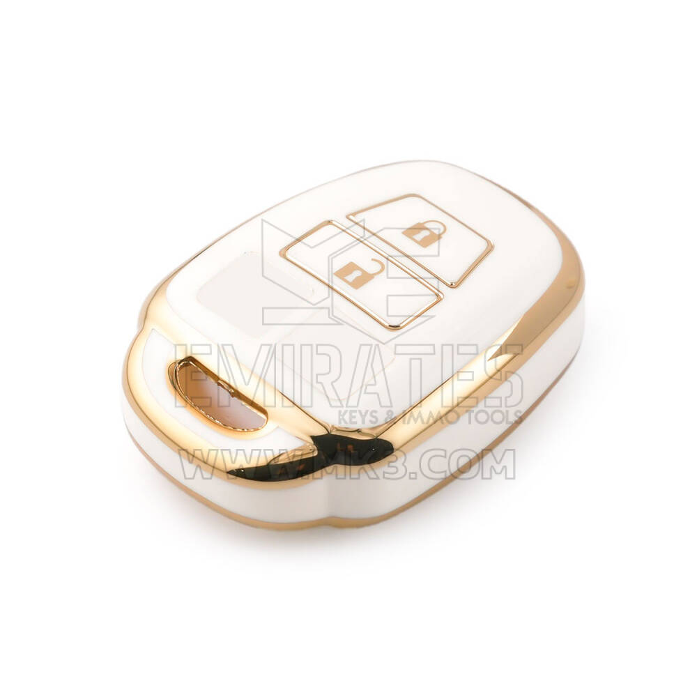 Nova capa nano de reposição de alta qualidade para chave remota Toyota 2 botões cor branca TYT-E11J2 | Chaves dos Emirados