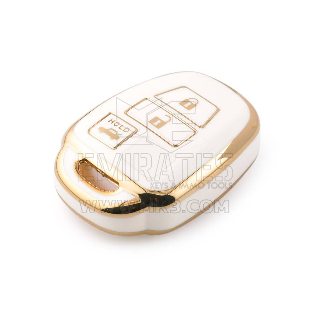 Nova capa nano de reposição de alta qualidade para chave remota Toyota 3 botões cor branca TYT-E11J3 | Chaves dos Emirados