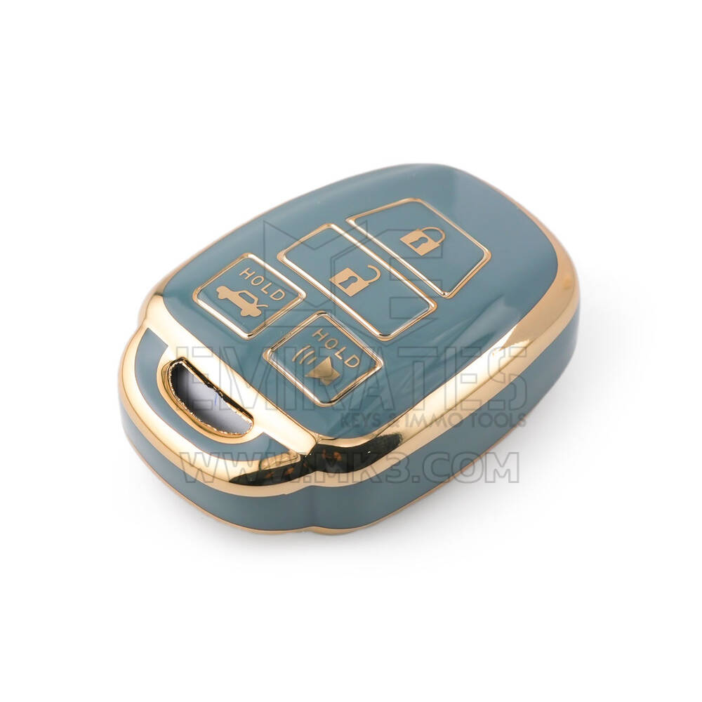 Nova capa nano de reposição de alta qualidade para chave remota Toyota 4 botões cor cinza TYT-E11J4 | Chaves dos Emirados
