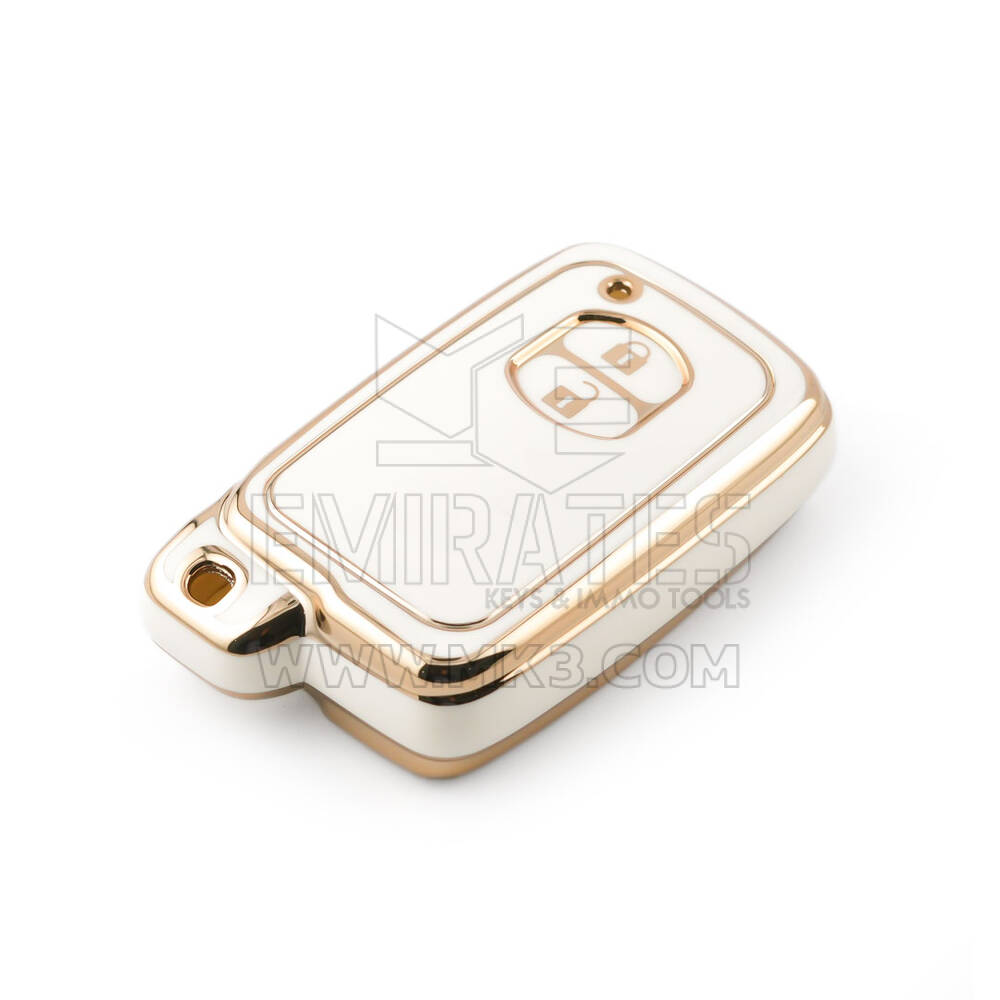 Nova capa nano de reposição de alta qualidade para chave remota Toyota 2 botões cor branca TYT-H11J2 | Chaves dos Emirados