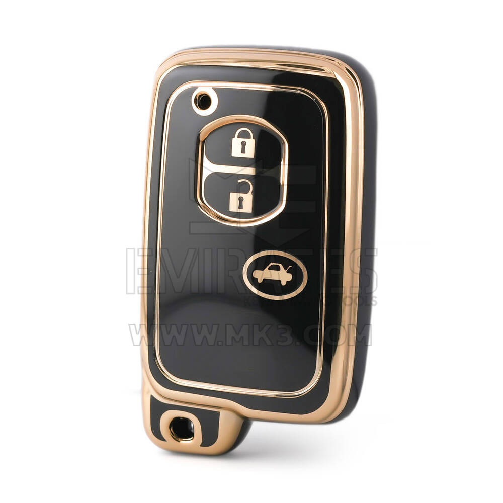 Capa nano de alta qualidade para chave remota Toyota 3 botões cor preta TYT-H11J3A