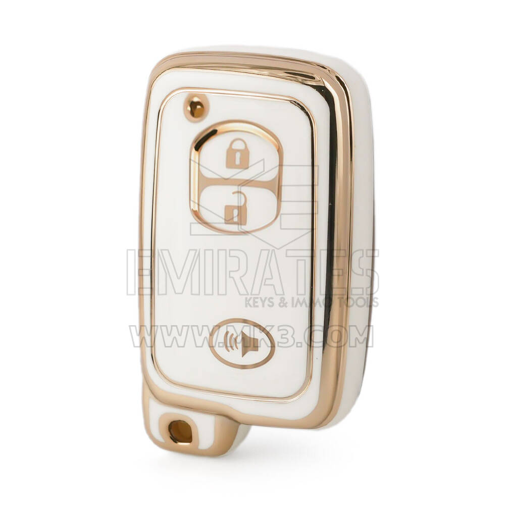 Capa nano de alta qualidade para chave remota Toyota 3 botões cor branca TYT-H11J3B