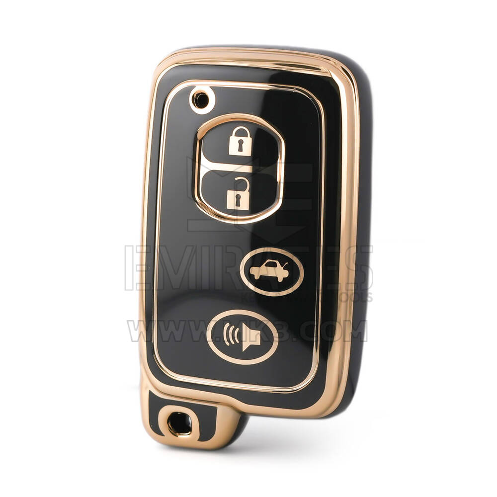 Capa nano de alta qualidade para chave remota Toyota 4 botões cor preta TYT-H11J4