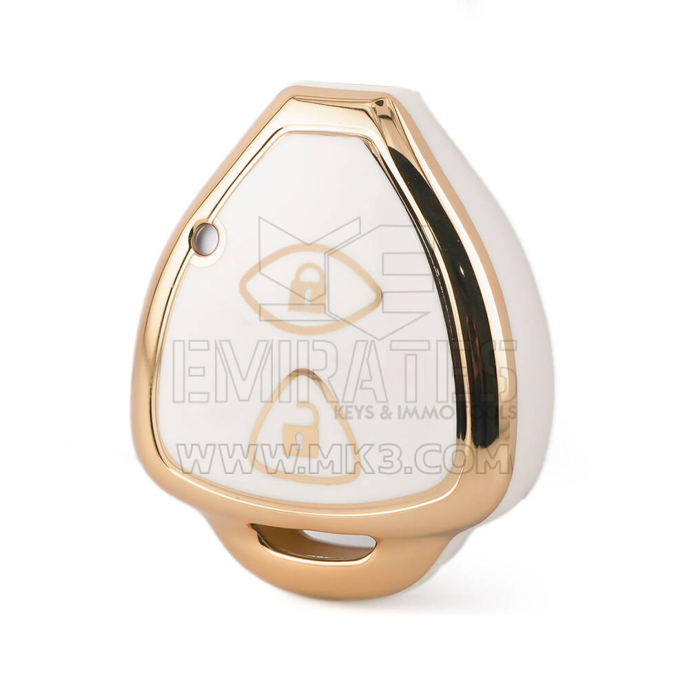 Capa nano de alta qualidade para chave remota Toyota 2 botões cor branca TYT-K11J2