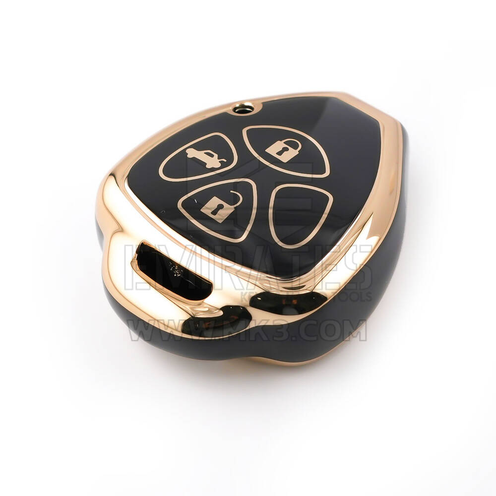 Nova capa nano de reposição de alta qualidade para chave remota Toyota 3 botões cor preta TYT-K11J3B | Chaves dos Emirados