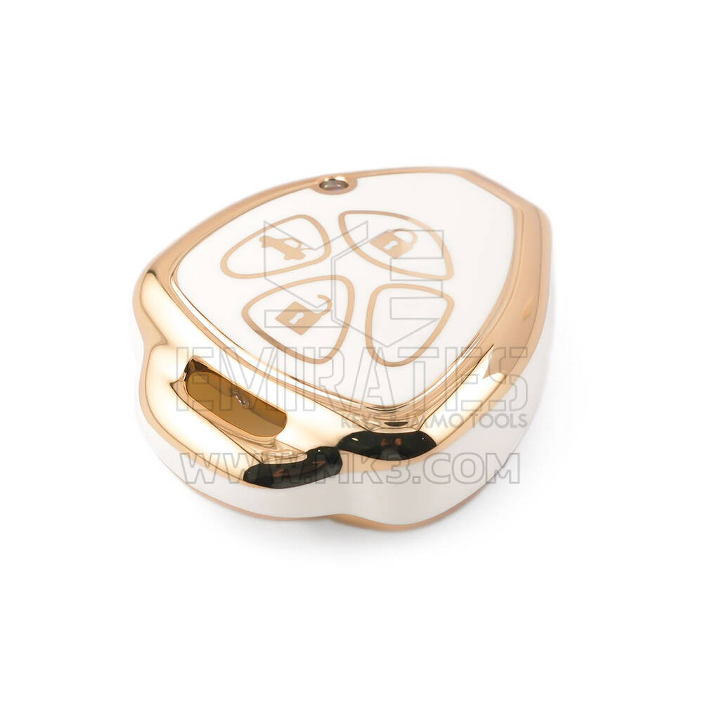 Nova capa nano de reposição de alta qualidade para chave remota Toyota 3 botões cor branca TYT-K11J3B | Chaves dos Emirados