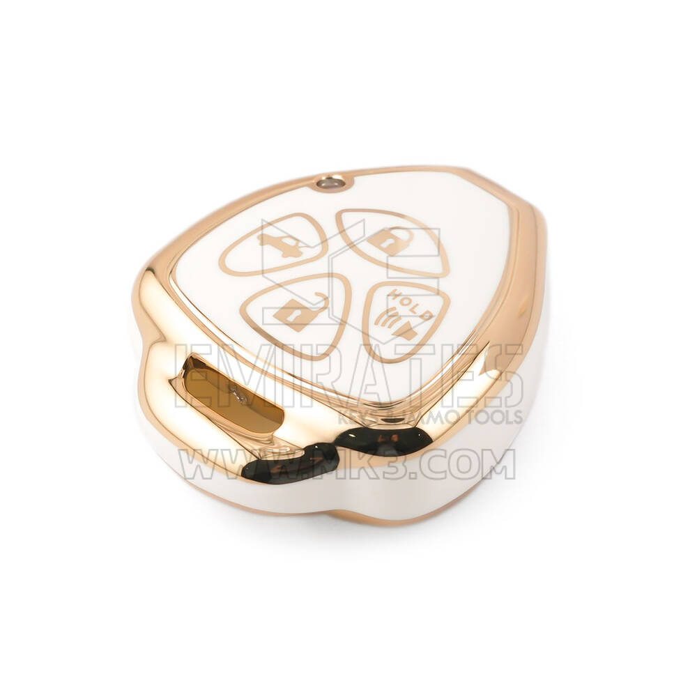 Nova capa nano de reposição de alta qualidade para chave remota Toyota 4 botões cor branca TYT-K11J4 | Chaves dos Emirados