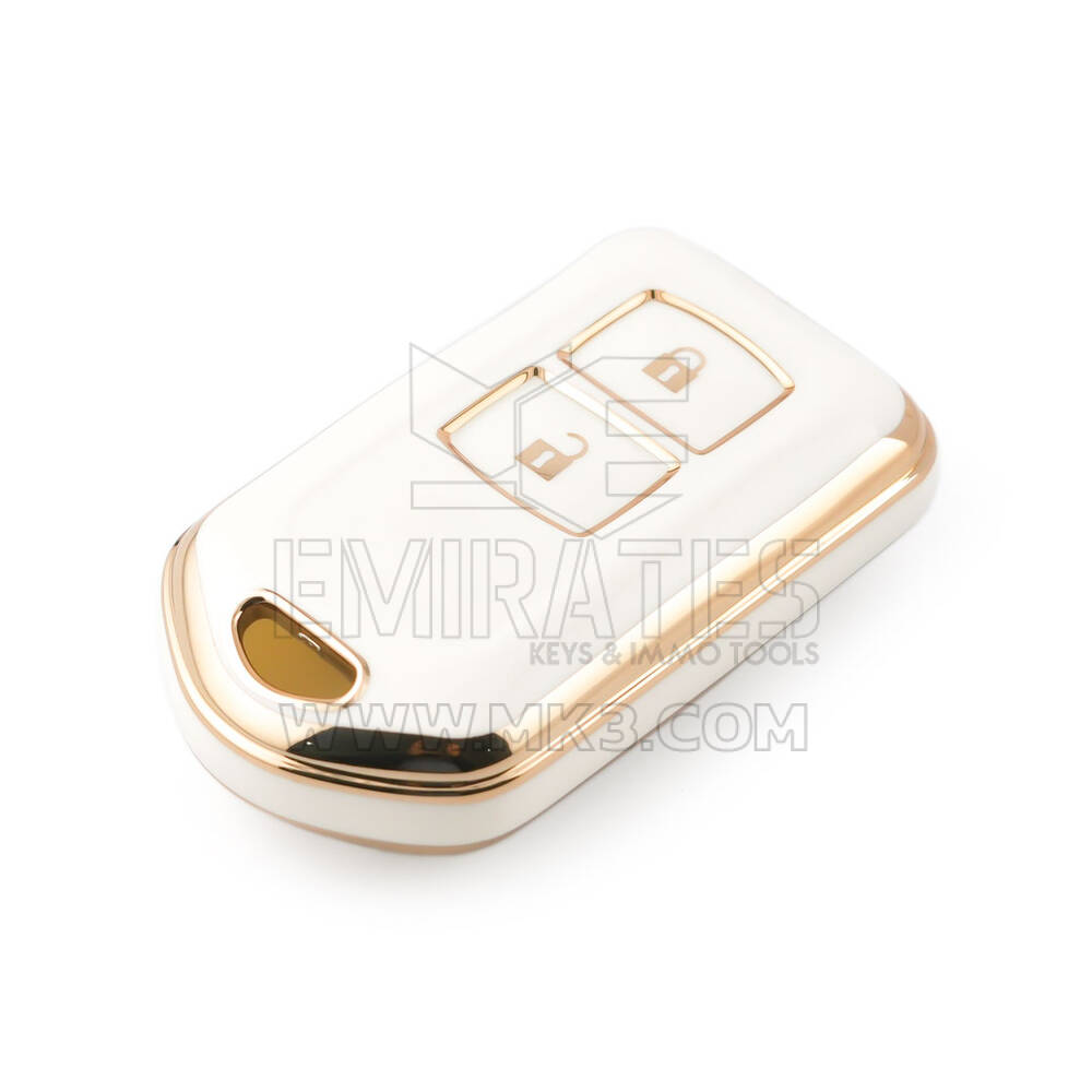 Nova capa nano de reposição de alta qualidade para chave remota Toyota 2 botões cor branca TYT-L11J2 | Chaves dos Emirados