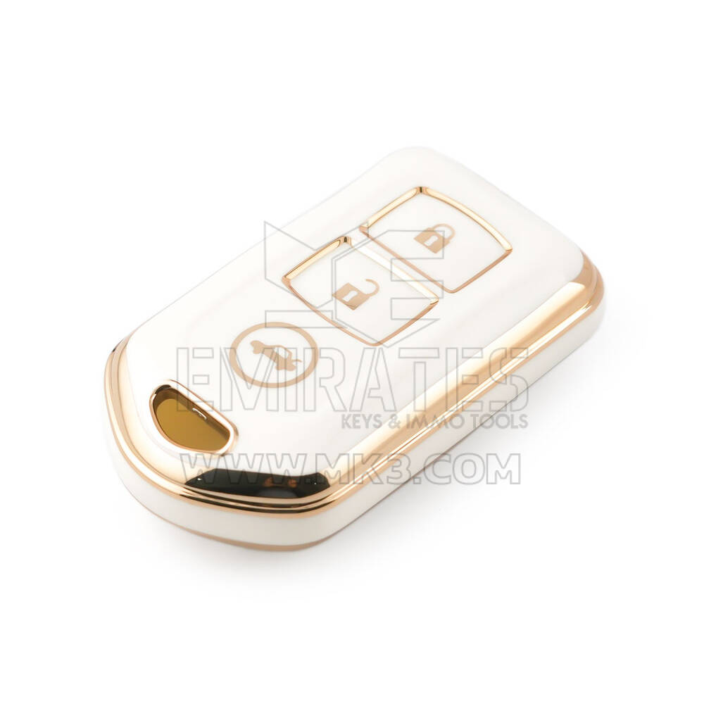 Nova capa nano de reposição de alta qualidade para chave remota Toyota 3 botões cor branca TYT-L11J3 | Chaves dos Emirados