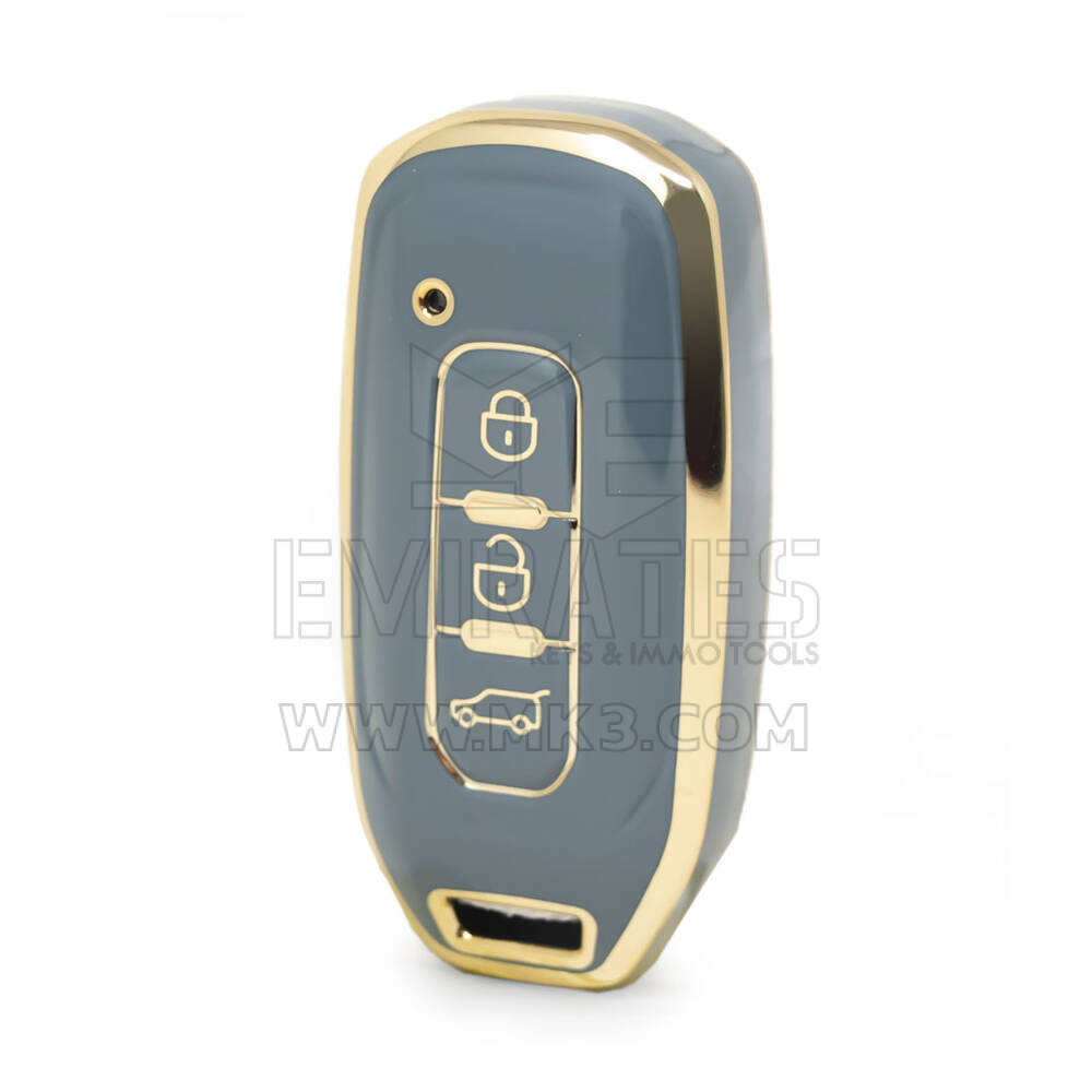 Нано-высококачественный чехол для дистанционного ключа Ford с 3 кнопками серого цвета Ford-H11J