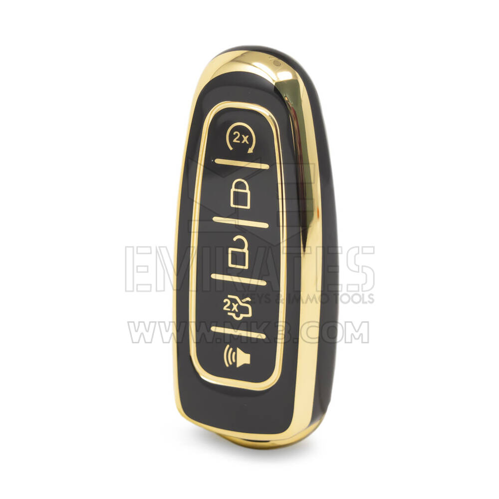 Нано-чехол высокого качества для дистанционного ключа Ford с 5 кнопками черного цвета Ford-J11J